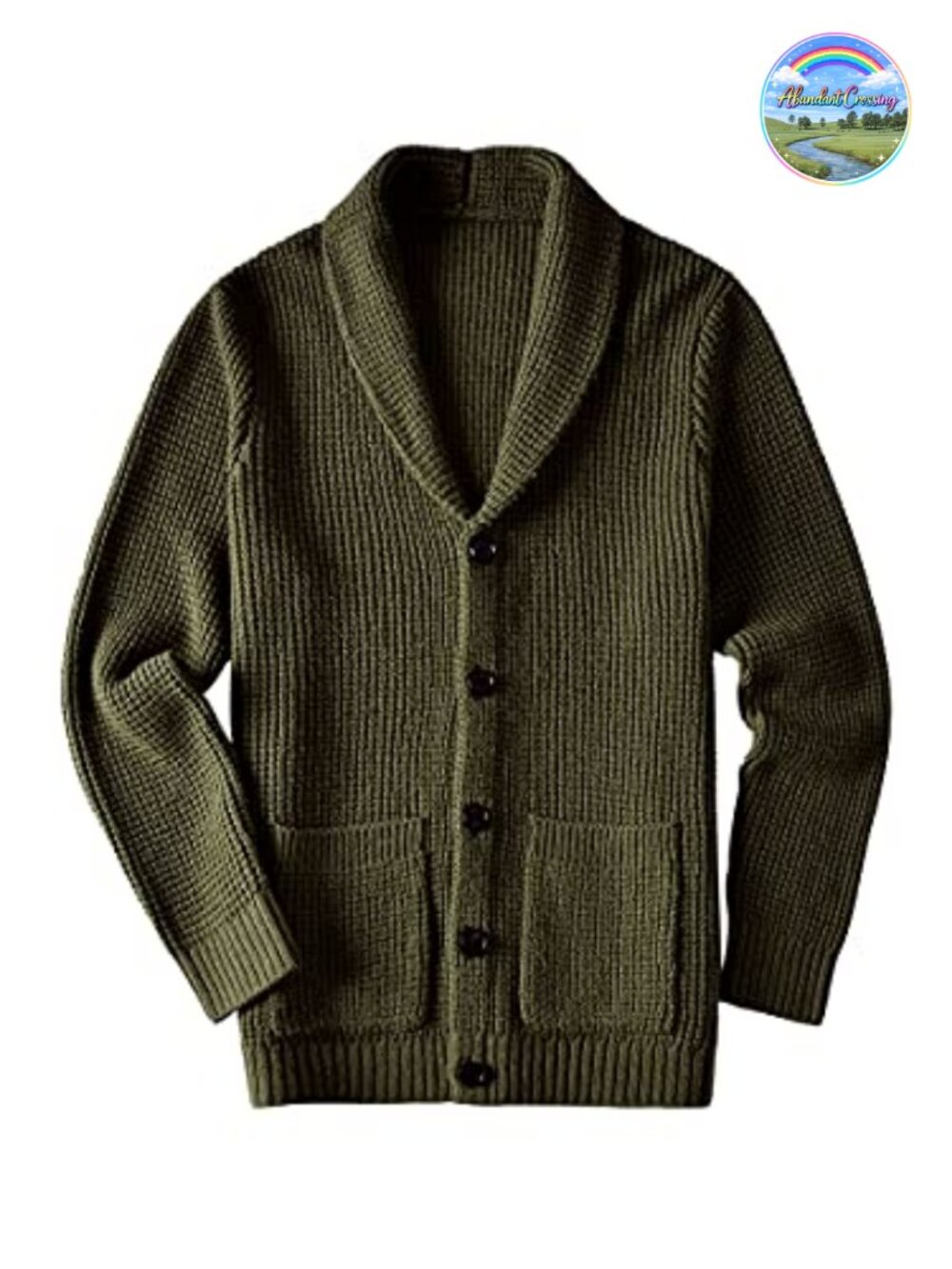 Men's Shawl Collar Cardigan Sweater Wool Blend Knit